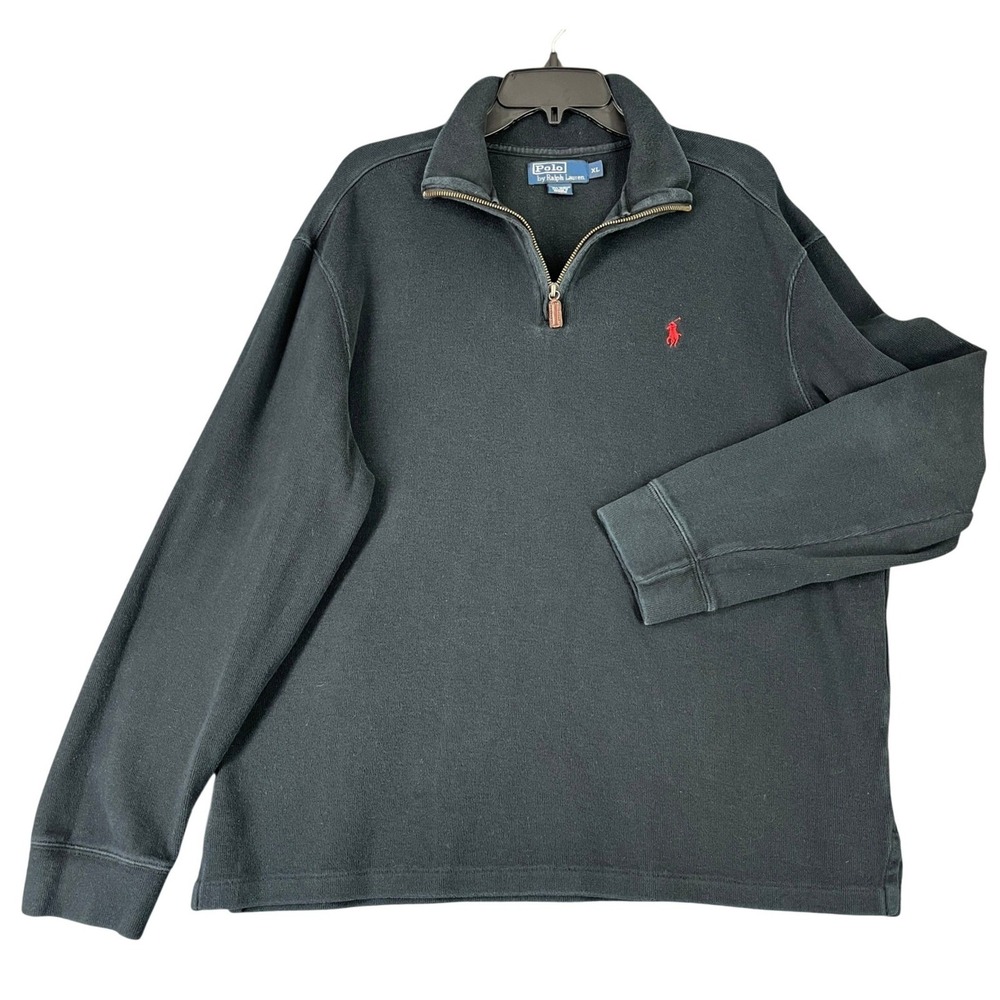 Vintage Polo Ralph Lauren 1/4 Zip Sweater Pullover Men XL Classic Streetwear Y2K